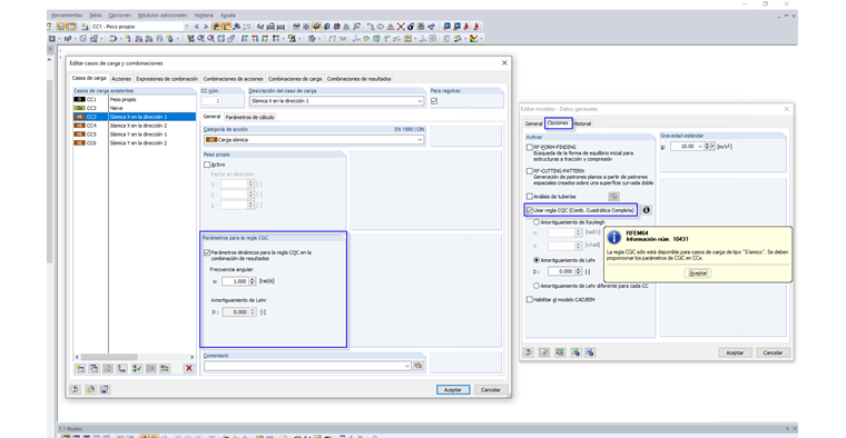 Activación de la regla CQC en datos generales