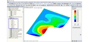 Gráfico de resultados con deformaciones de RF-CONCRETE Deflect