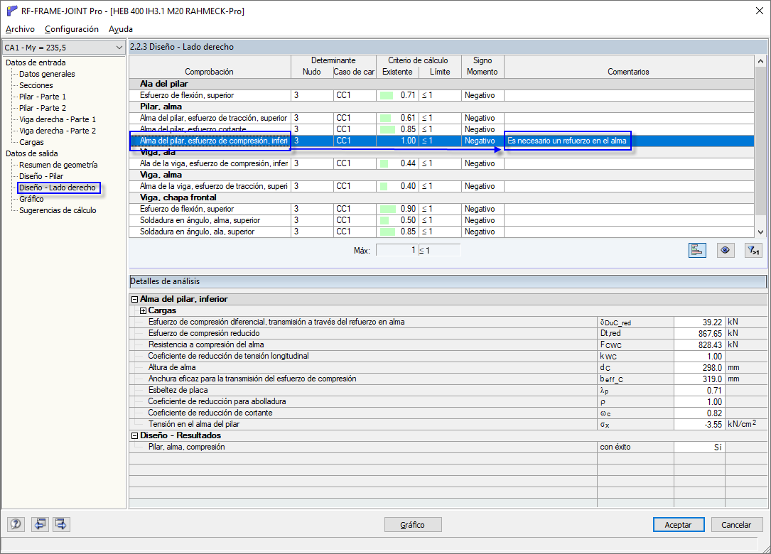 Es necesario un refuerzo en el alma