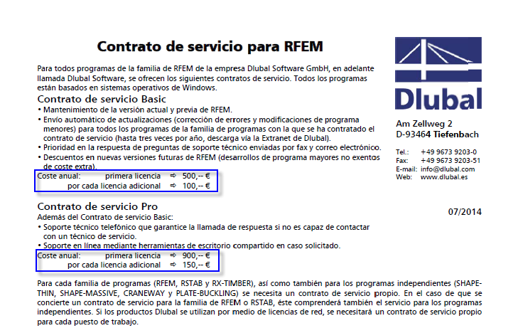 Formulario de contrato de servicio