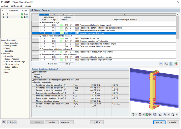 Diseño en RF-JOINTS Steel - Rigid