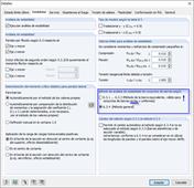 Método de barra equivalente y método general (predeterminado)