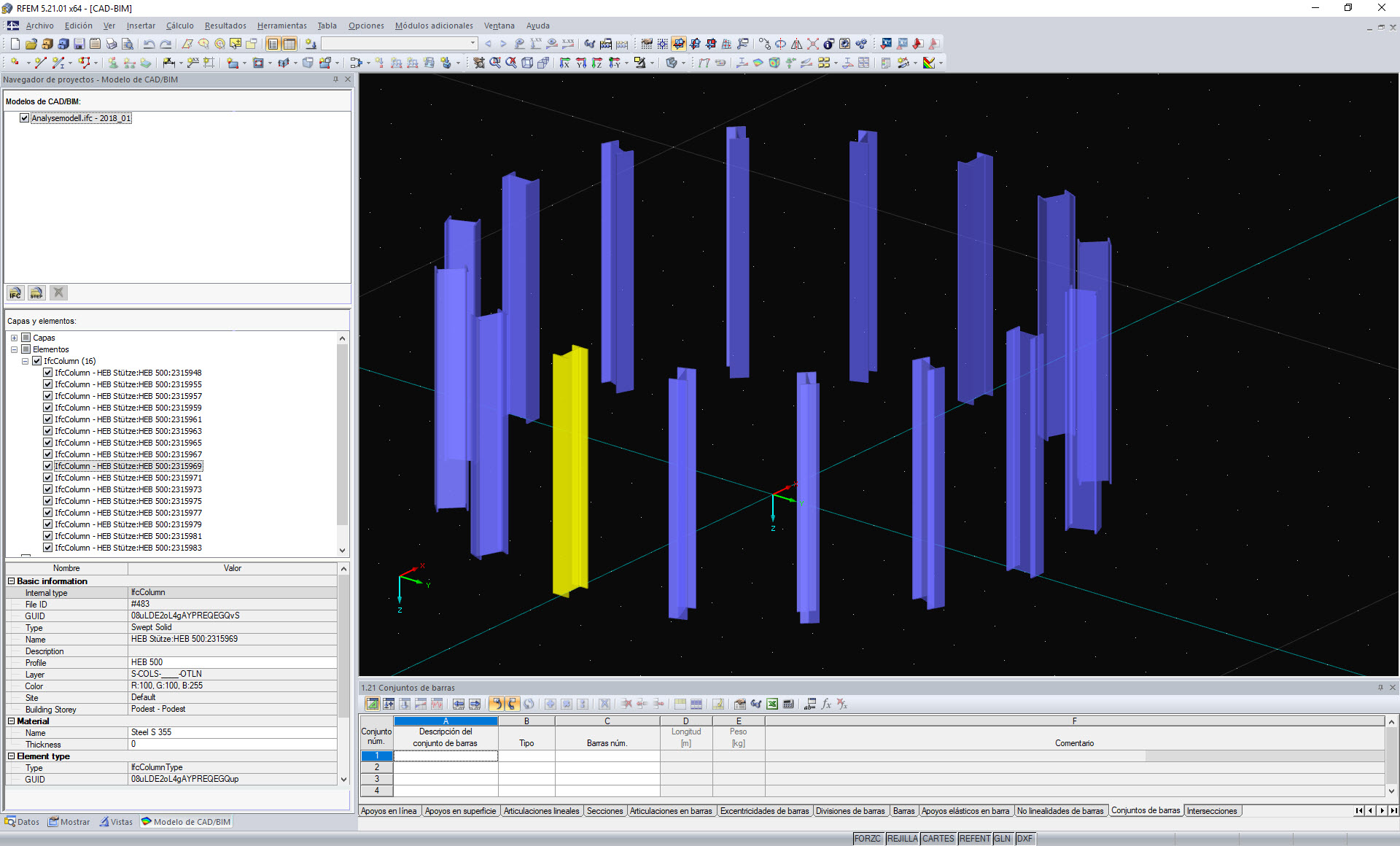 Selección de un objeto IFC en el navegador