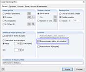 Opción para bloquear gráficos al imprimir