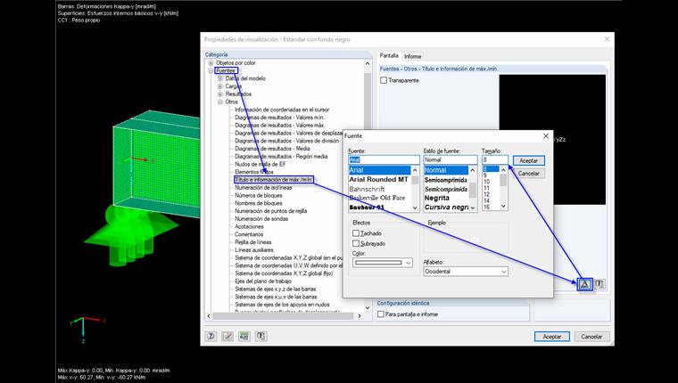 Propiedades de visualización