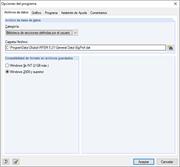 Ruta de almacenamiento de la biblioteca de secciones definida por el usuario