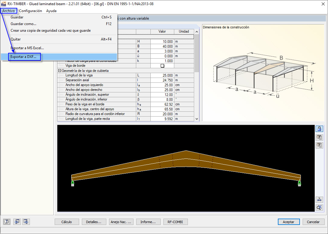 Exportar archivo DXF