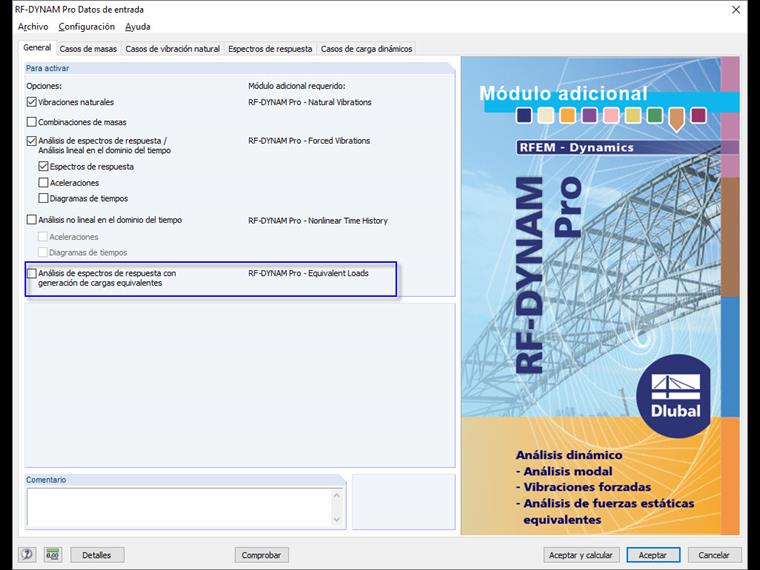 Zusatzmodulbeschreibung innerhalb des Moduls RF-DYNAM Pro