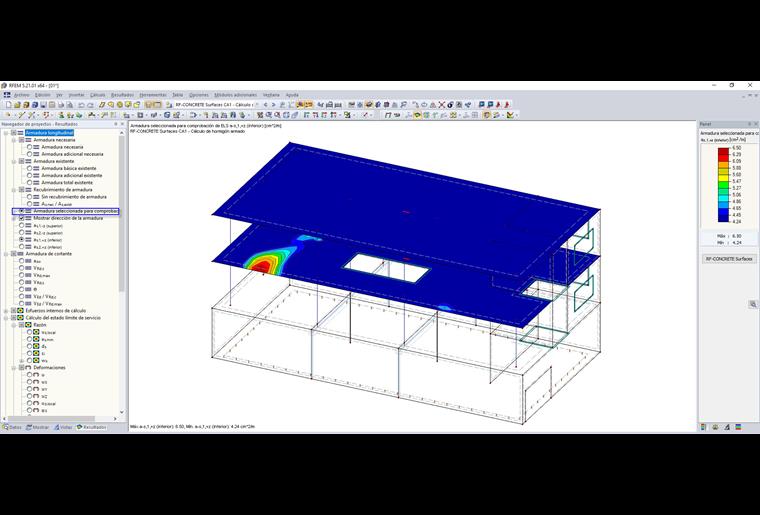 Armadura aplicada para el análisis de deformaciones