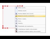 reducir la sección en elementos