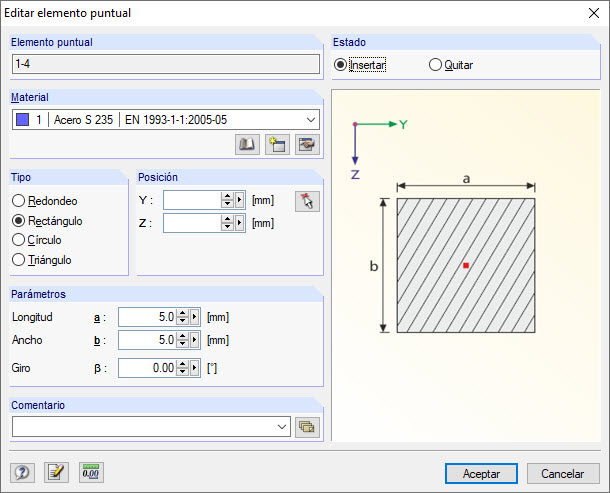Editar elemento puntual