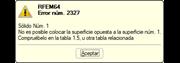 Mensaje de error "No se puede ubicar la superficie opuesta a la superficie de contacto"