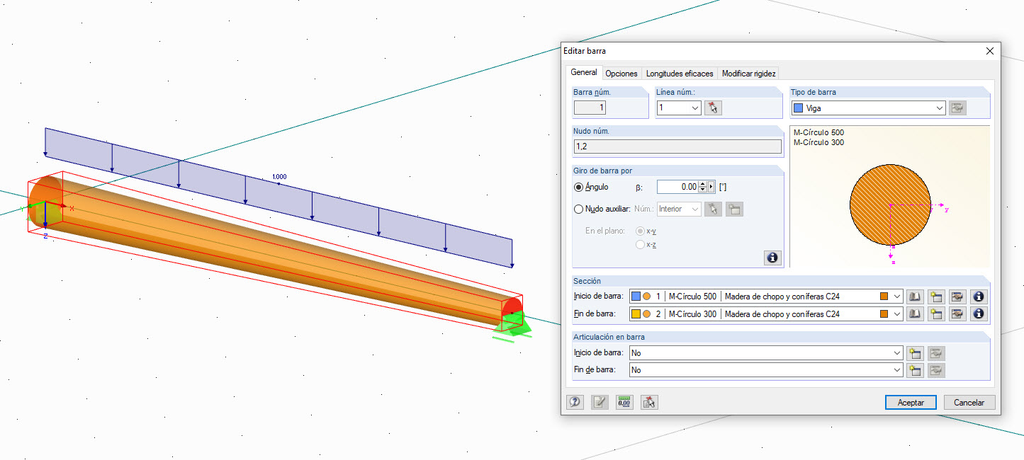 Diseño de registros en RFEM