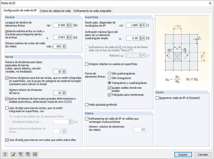 Configuración de la división de barras