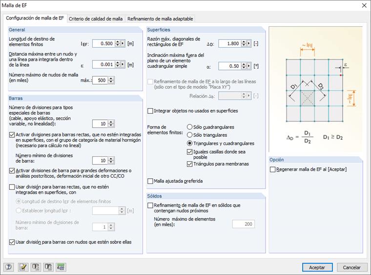 Configuración de la división de barras