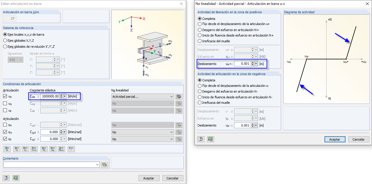 Reducción de la rigidez del pilar