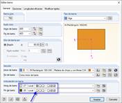 Articulación con deslizamiento en dirección positiva y negativa solo en el extremo de una barra