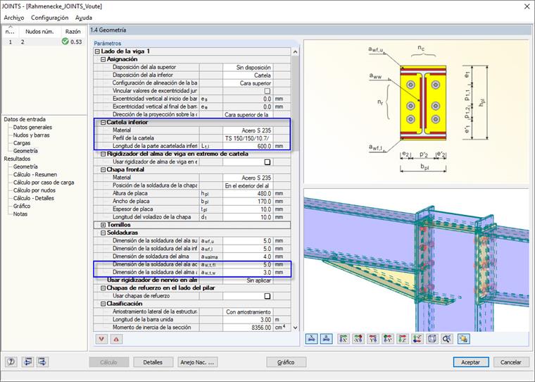Introducción del cono en RF-/JOINTS Steel - Rigid