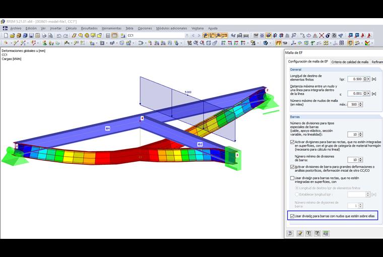 Deformación si se activa la opción