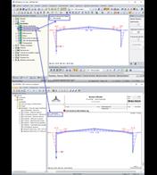 Información del encabezado en la ventana de trabajo y el informe