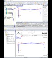 Información del encabezado en la ventana de trabajo y el informe
