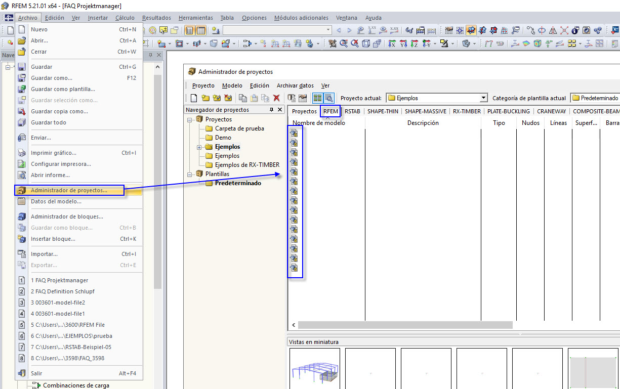 Administrador de proyectos