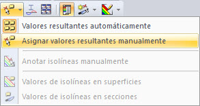 Configuración manual de los valores de los resultados