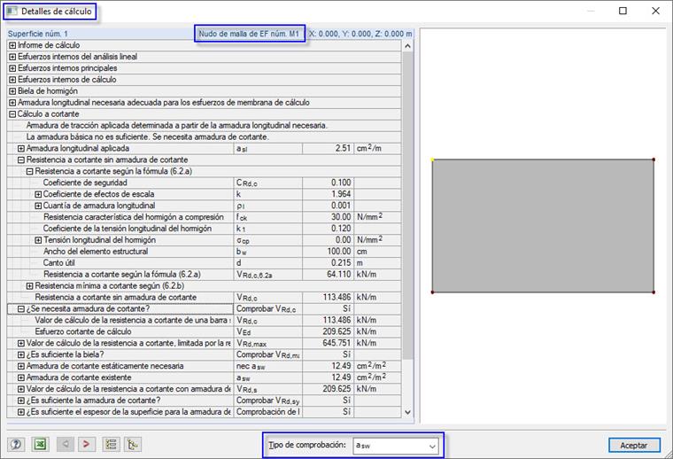 Detalles de diseño para la ubicación seleccionada