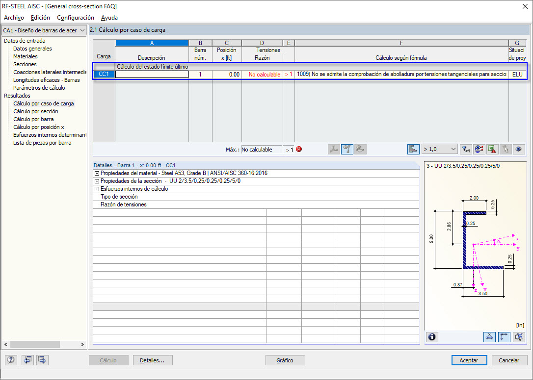 Mensaje de error "No designable"