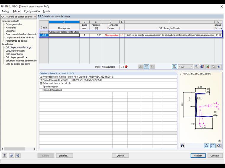 Mensaje de error "No designable"