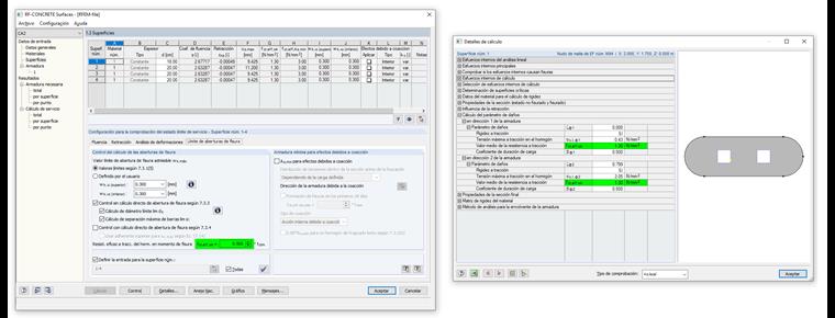 Resistencia efectiva a tracción del hormigón en el momento de la fisuración con factor 0,50