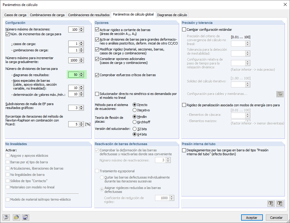 Número ajustado de divisiones para resultados de barras