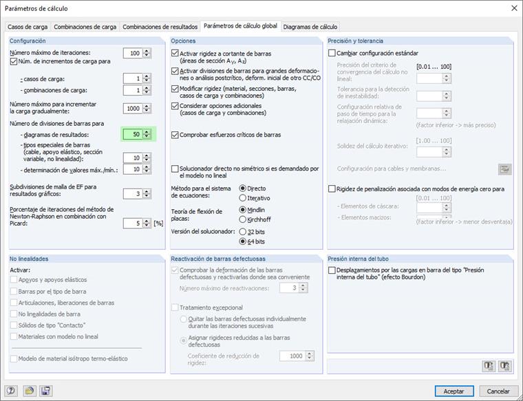 Número ajustado de divisiones para resultados de barras