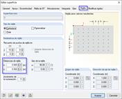 Configuración de la distancia de los puntos de la rejilla