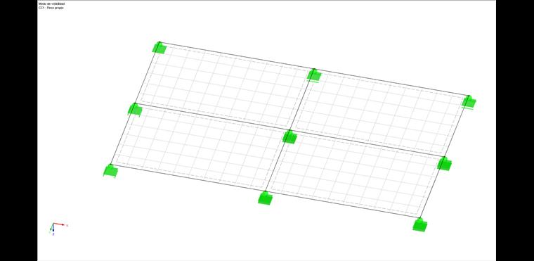 Modelo de superficie con refinamientos de malla de EF en nudos, líneas y superficies