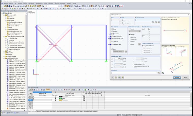 opciones de pretensado