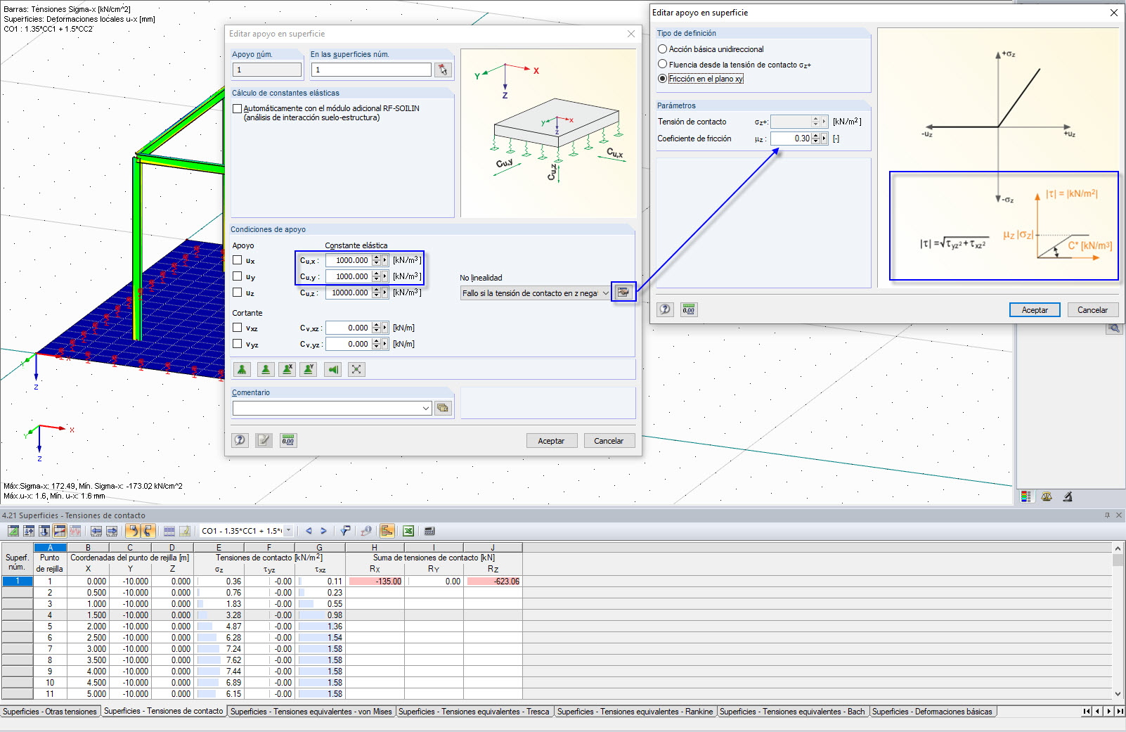 Definición de la no linealidad del tipo "fricción"