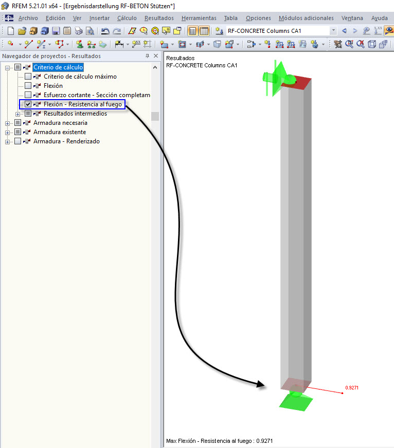 Criterio de diseño que indica la posición x relevante