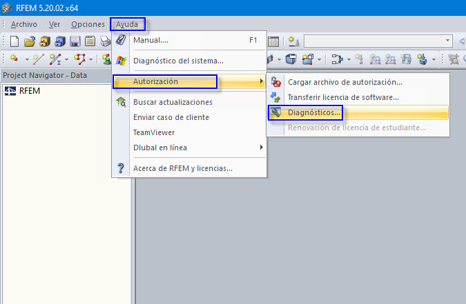 Crear el archivo de diagnóstico