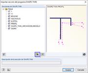 Búsqueda de la sección SHAPE-THIN