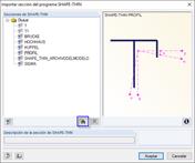 Búsqueda de la sección SHAPE-THIN