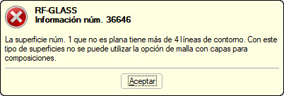 Aviso sobre las líneas de contorno