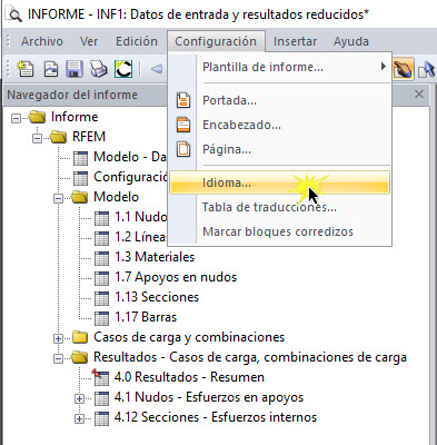 Selección del idioma