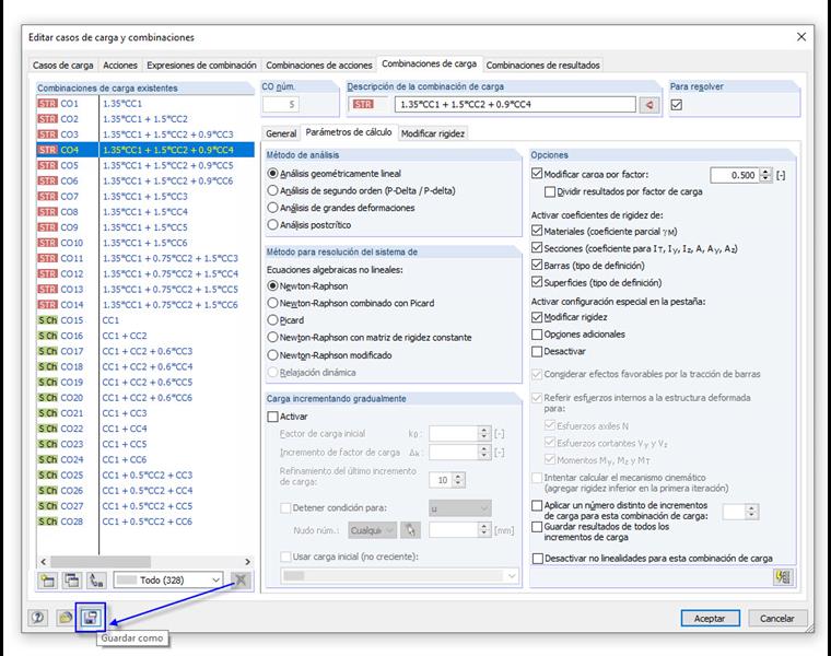 Guardar esquema de combinación