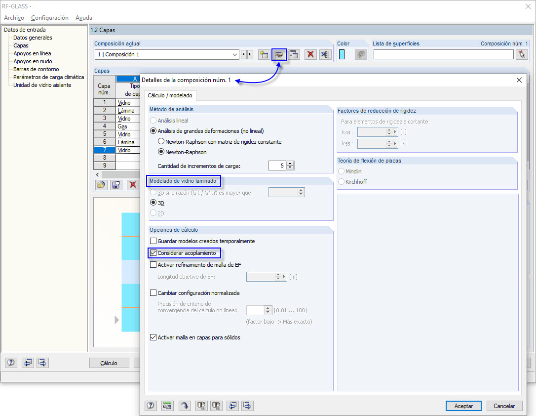 Detalles de la composición