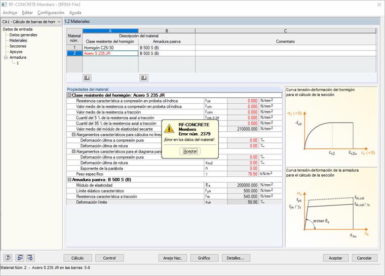 Mensaje núm. 2379 - ¡Datos de material no válidos!