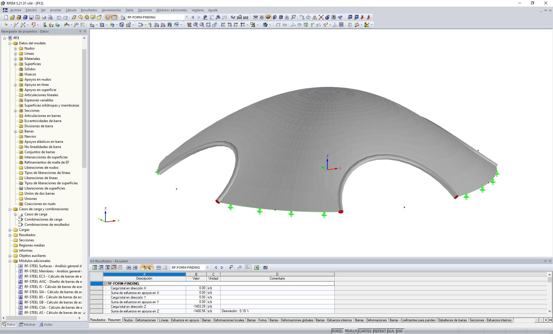 Búsqueda de la forma de una estructura de placa con cargas de compresión