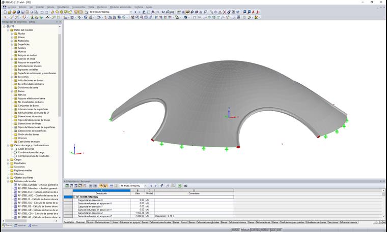 Búsqueda de la forma de una estructura de placa con cargas de compresión