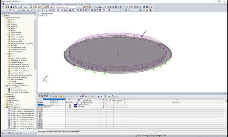 Definición de carga externa de la búsqueda de forma