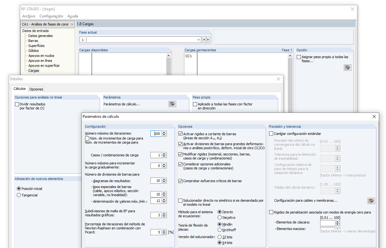 ETAPAS - Parámetros de cálculo